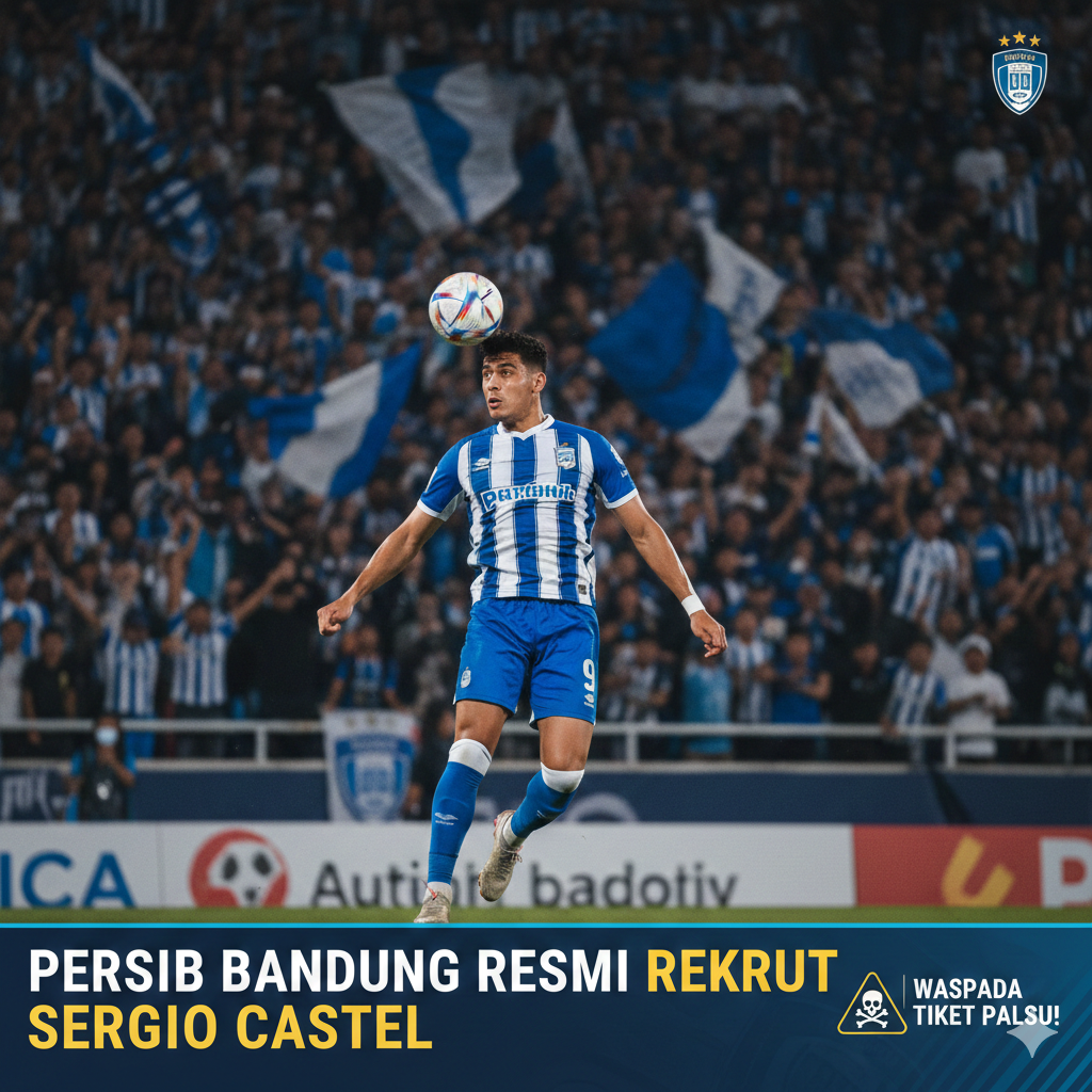 Persib Bandung resmi gaet Sergio Castel! Simak analisis gaya mainnya, info tiket palsu lawan Malut United, dan update bursa transfer terbaru.