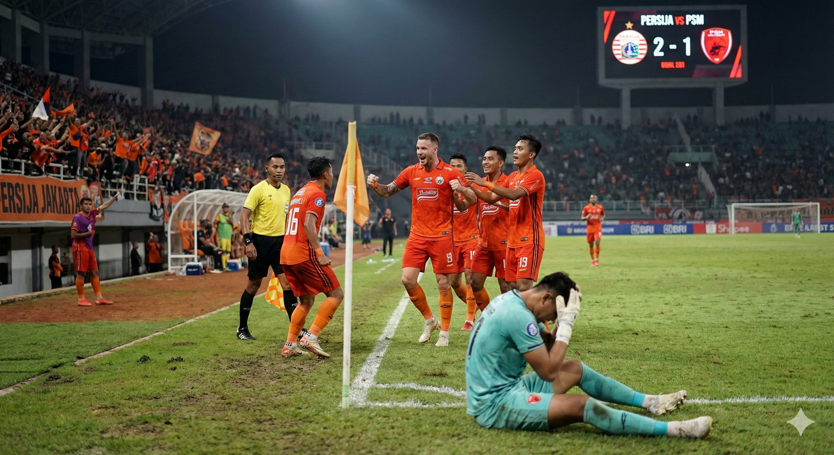 Cek hasil Persija vs PSM Makassar di sini! Macan Kemayoran menang 2-1 diwarnai blunder kiper dan debut pemain baru. Simak ulasan lengkapnya.