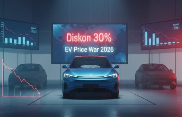 Perang harga mobil listrik 2026 diprediksi makin brutal. Harga EV Cina bisa turun 30% dan banjiri Indonesia.
