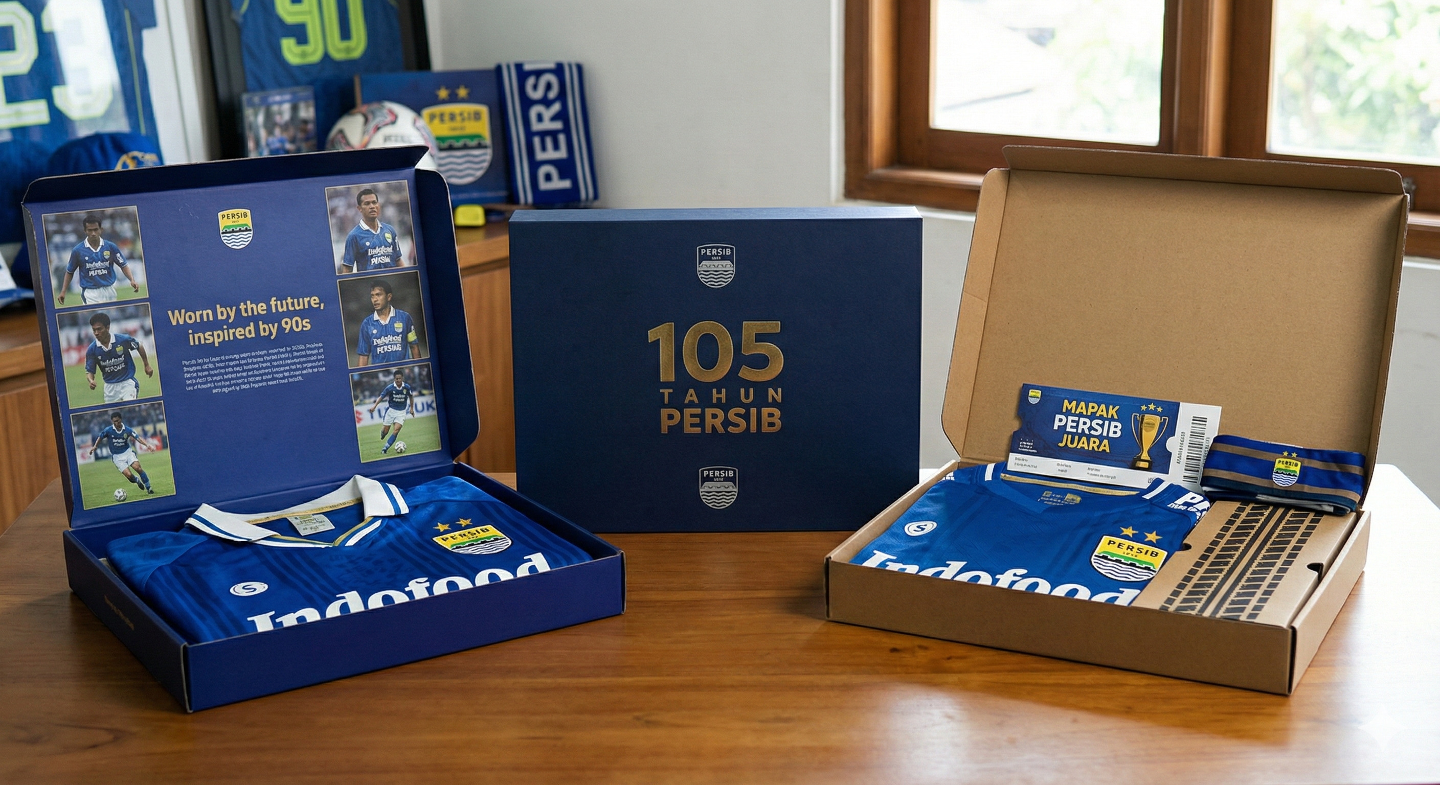 Bongkar Detail Box Set Jersey Persib Tiga Musim Terakhir: Ada Edisi Mewah 105 Tahun Hingga Desain Kontroversial Mirip Klub Rival!