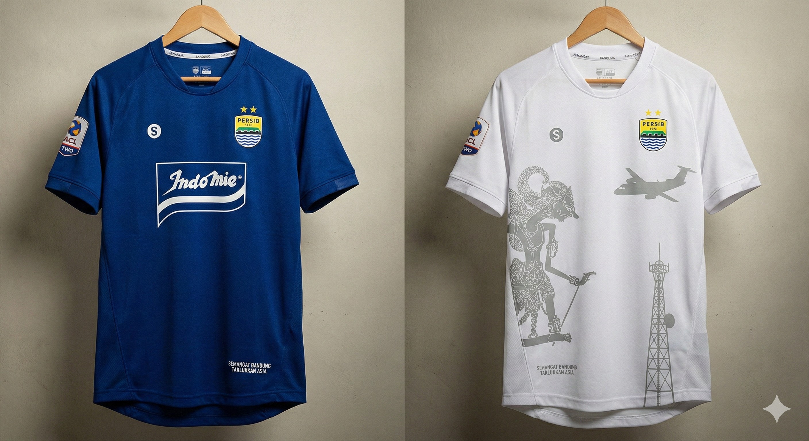 Resmi Rilis! Jersey Persib ACL 2 Usung Semangat Bandung Taklukkan Asia, Ada Gambar Cepot hingga Pesawat N250 Gatot Kaca