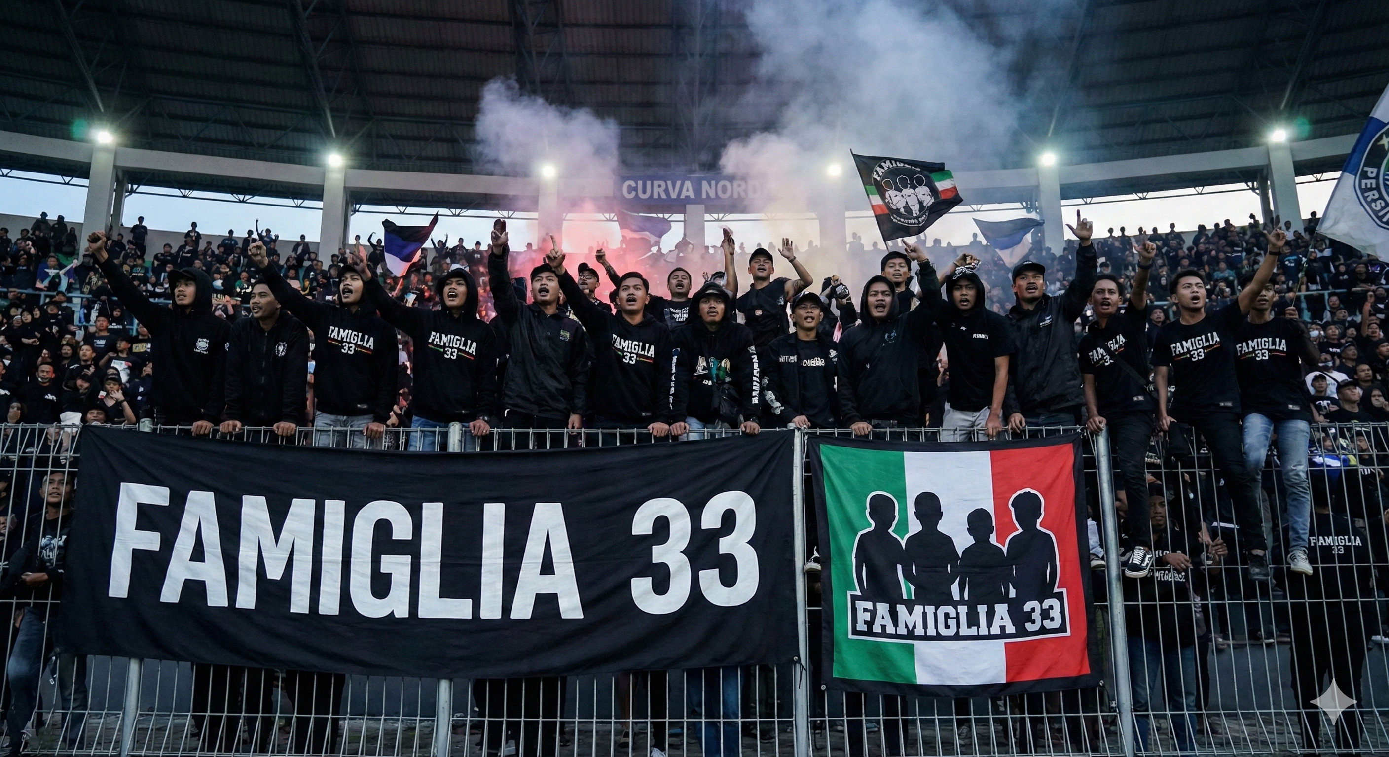 Simak sejarah Bobotoh Familia 33! Suporter fanatik Persib bergaya Ultras Italia di Tribun Utara yang pantang lupakan akar budaya Sunda.