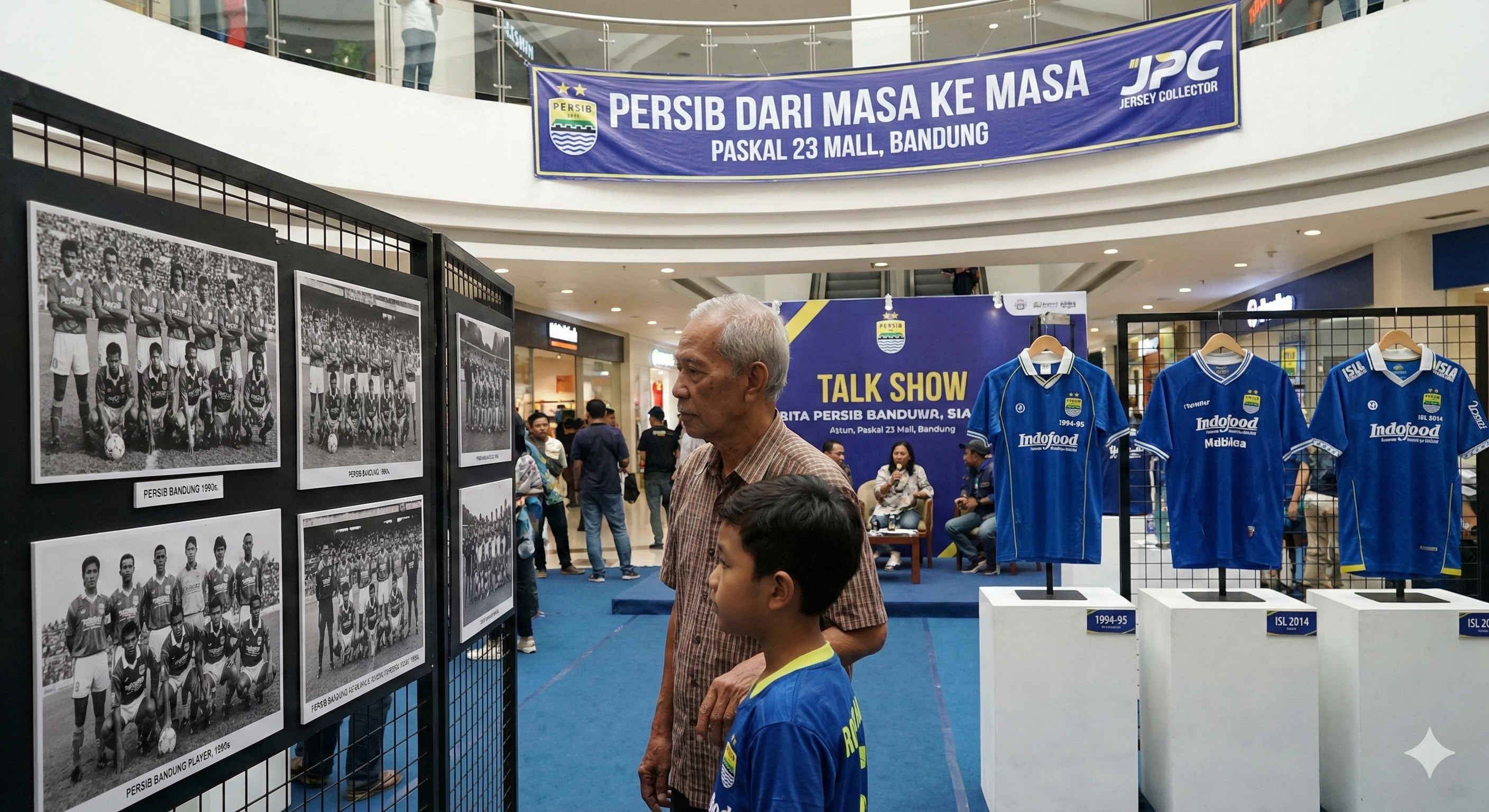 Kunjungi Pameran Foto Persib dari masa ke masa secara gratis! Nikmati koleksi jersey langka era 1994 dan talkshow edukatif seputar fotografi