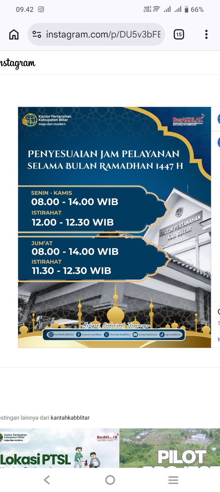 Jam Pelayanan Kantor Pertanahan Kabupaten Blitar Selama Ramadhan 1447 H, Catat Jadwal Terbarunya!