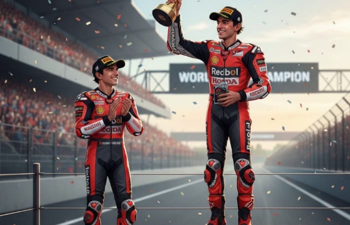 MotoGP 2025 cetak sejarah! Marc Marquez juara dunia, Alex Marquez runner up, dua bersaudara dominasi musim.