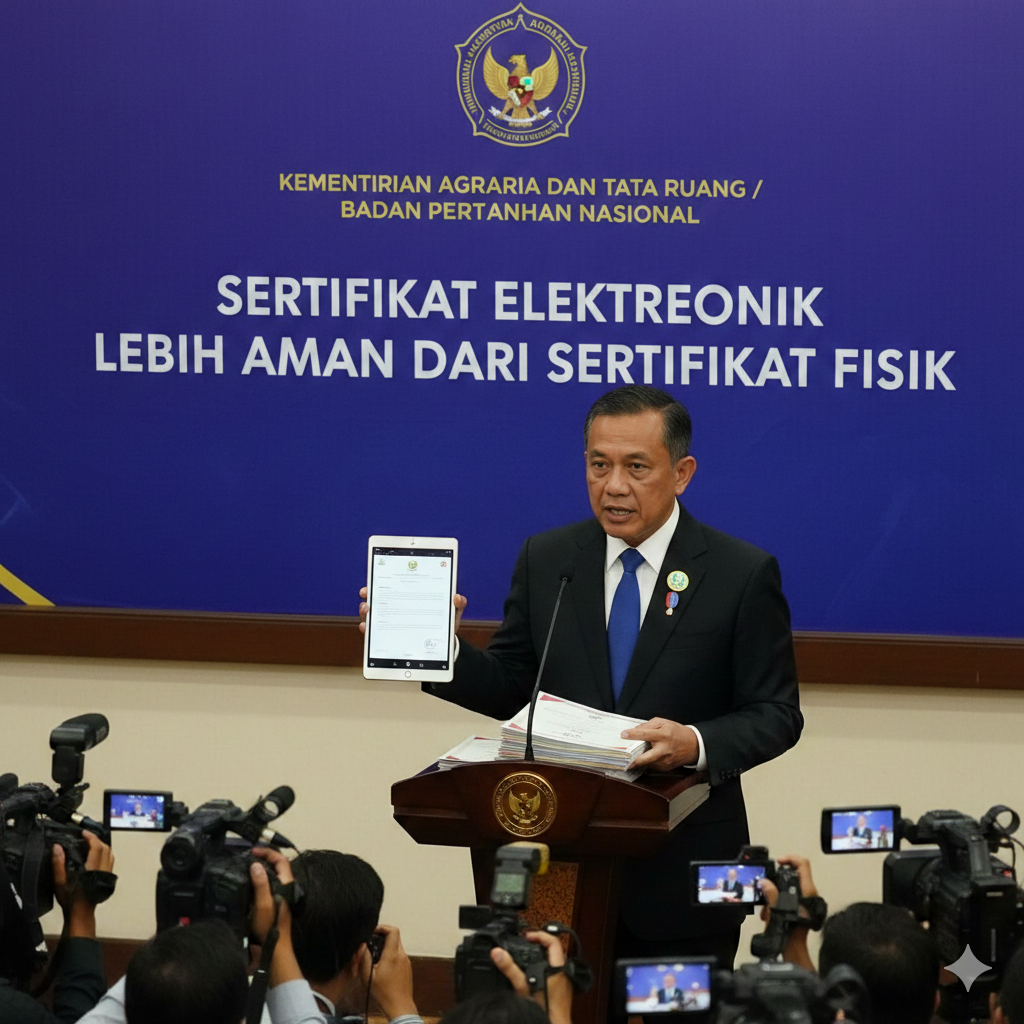 Menteri ATR/BPN Tegaskan Sertifikat Elektronik Lebih Aman.