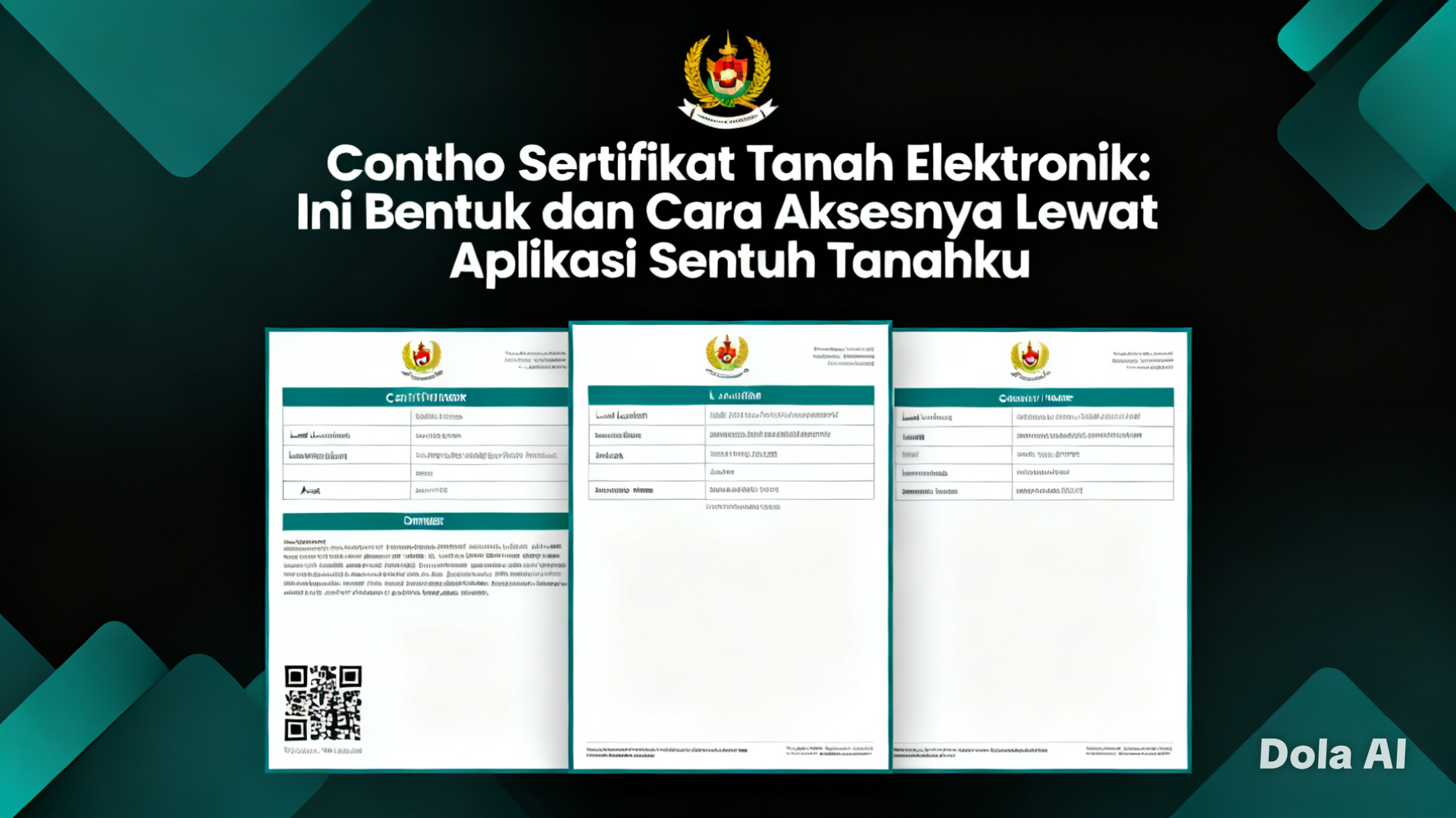 Contoh Sertifikat Tanah Elektronik