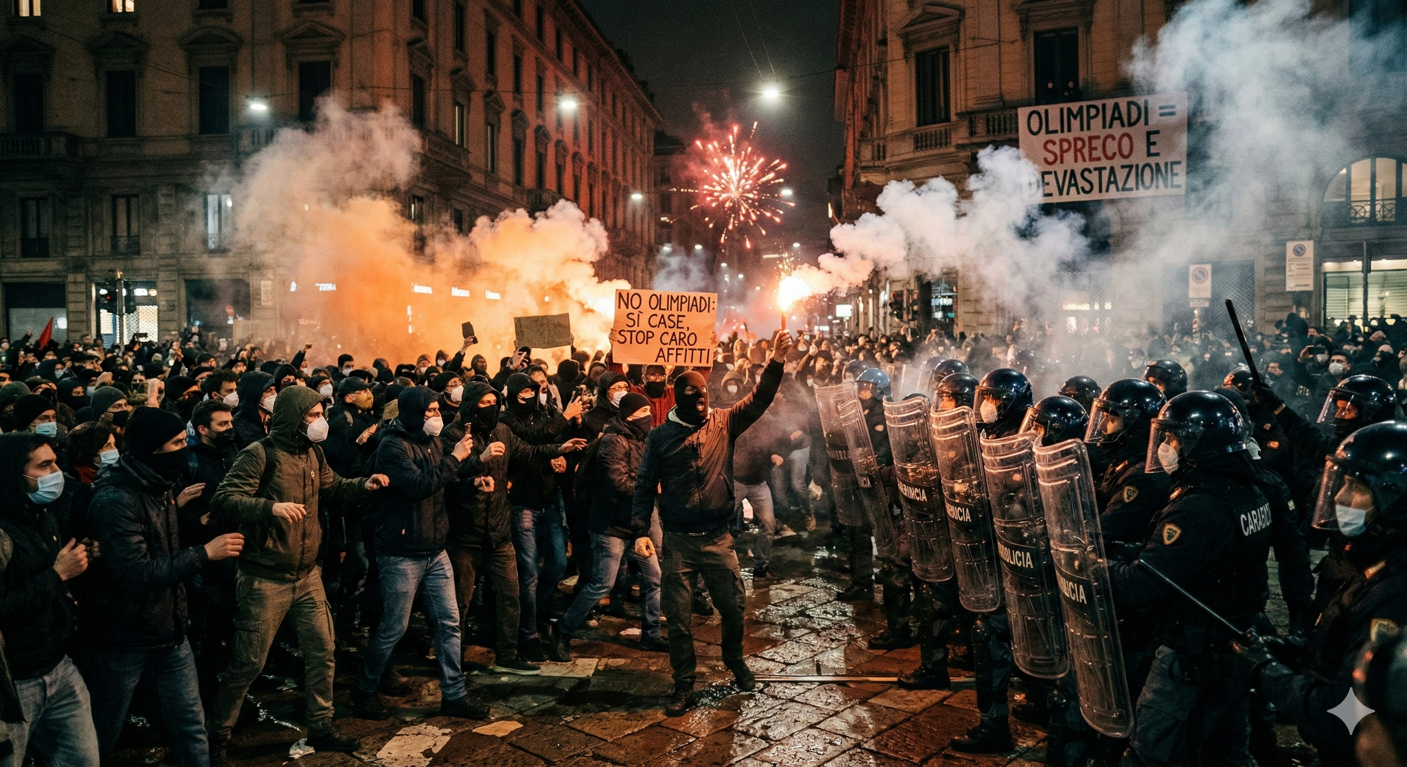 Demo besar hantam Olimpiade Musim Dingin Milano Cortina. 50 ribu warga protes mahalnya biaya hidup dan kerusakan lingkungan di Italia. Cek d