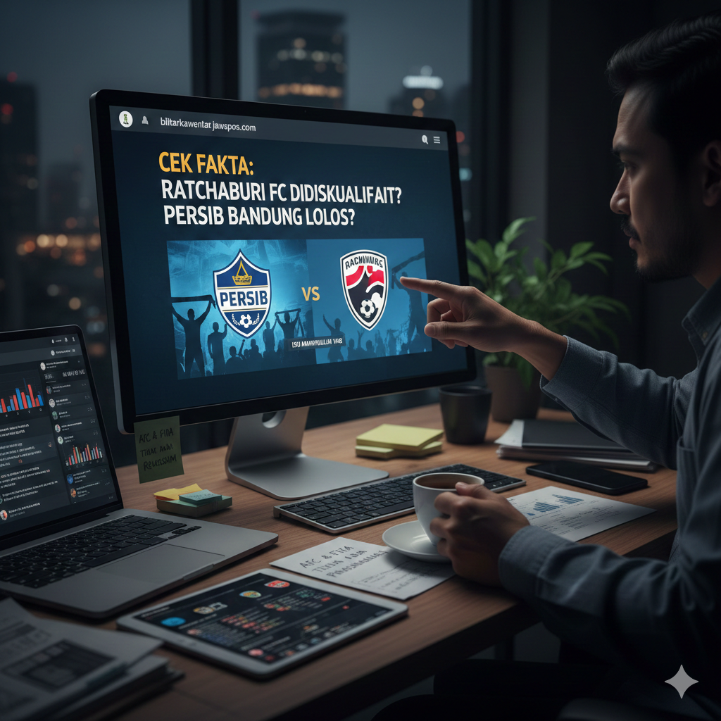 Cek fakta kabar viral Ratchaburi FC didiskualifikasi dari ACL2. Simak status resmi Persib Bandung dan penjelasan AFC terkait isu manipulasi VAR.