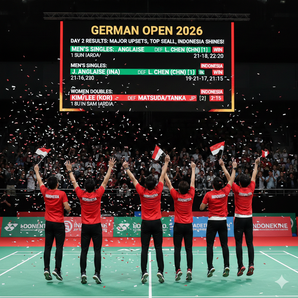 Hasil German Open 2026 Hari Kedua: Kejutan Besar Tercipta, Unggulan Tumbang, Wakil Indonesia Bersinar Menuju 16 Besar!