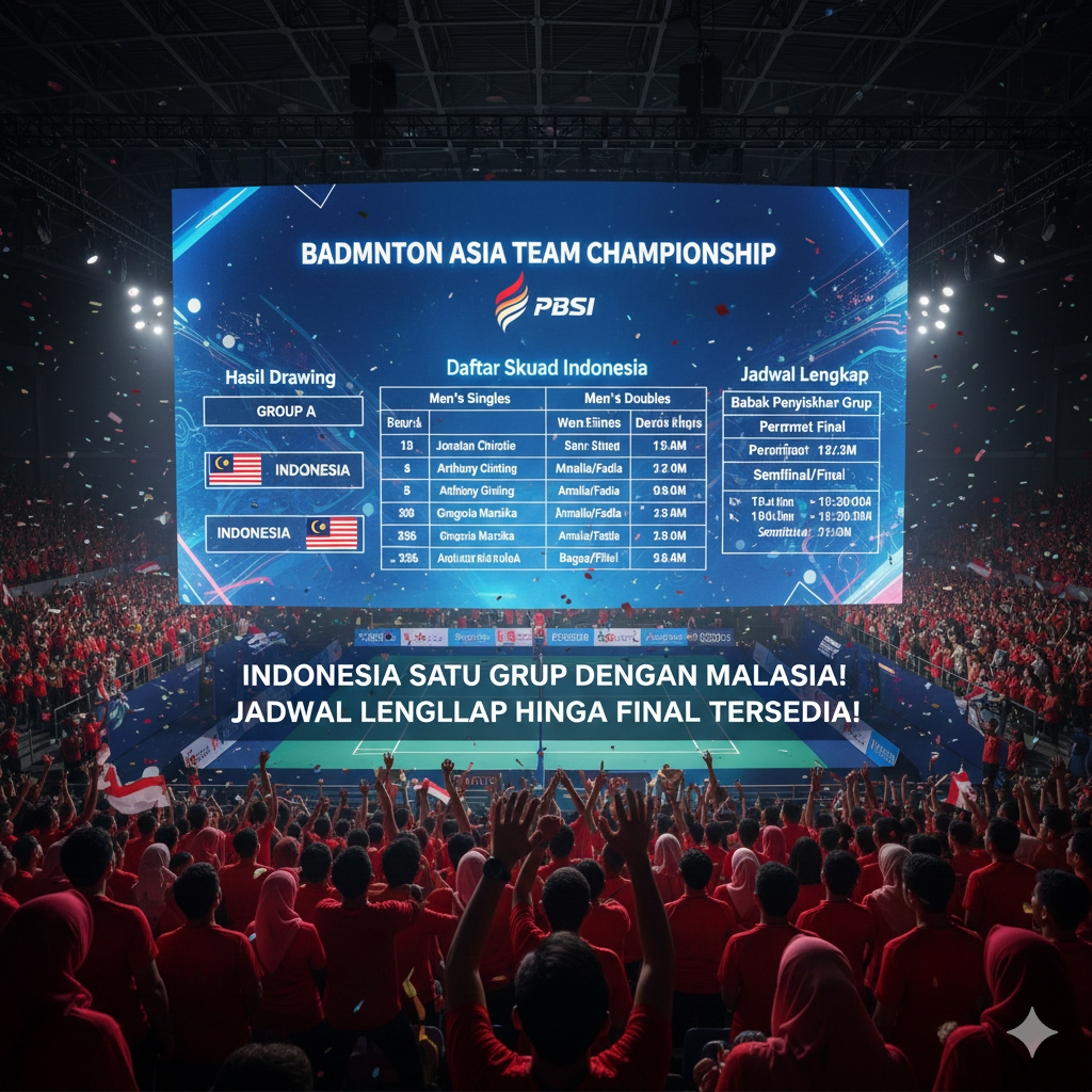 Badminton Asia Team Championship 2026: Indonesia Satu Grup dengan Malaysia, Ini Daftar Skuad, Hasil Drawing &amp; Jadwal Lengkap