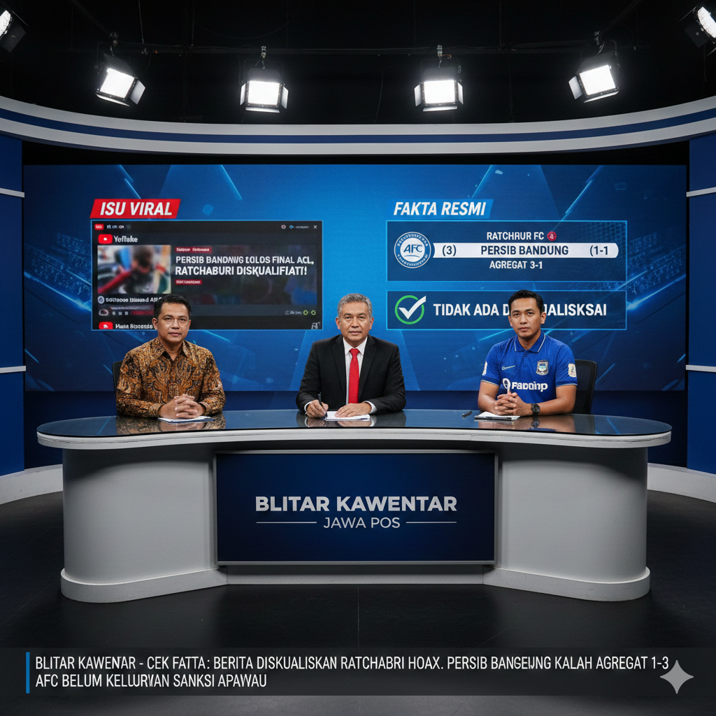 Cek fakta kebenaran Persib Bandung lolos final ACL2 2025/2026. Benarkah Ratchaburi FC didiskualifikasi AFC? Simak hasil penelusuran faktanya di sini.