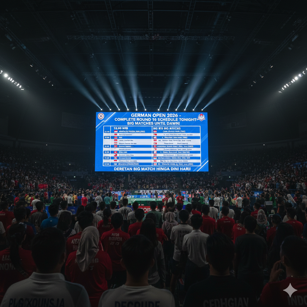 Jadwal 16 Besar German Open 2026 Lengkap Malam Ini: Amalia/Fadia Tampil, Deretan Big Match Tersaji hingga Dini Hari!