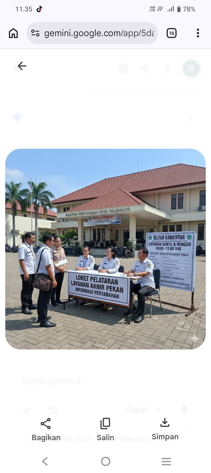 BPN Kota Palembang Buka Layanan Sabtu Minggu