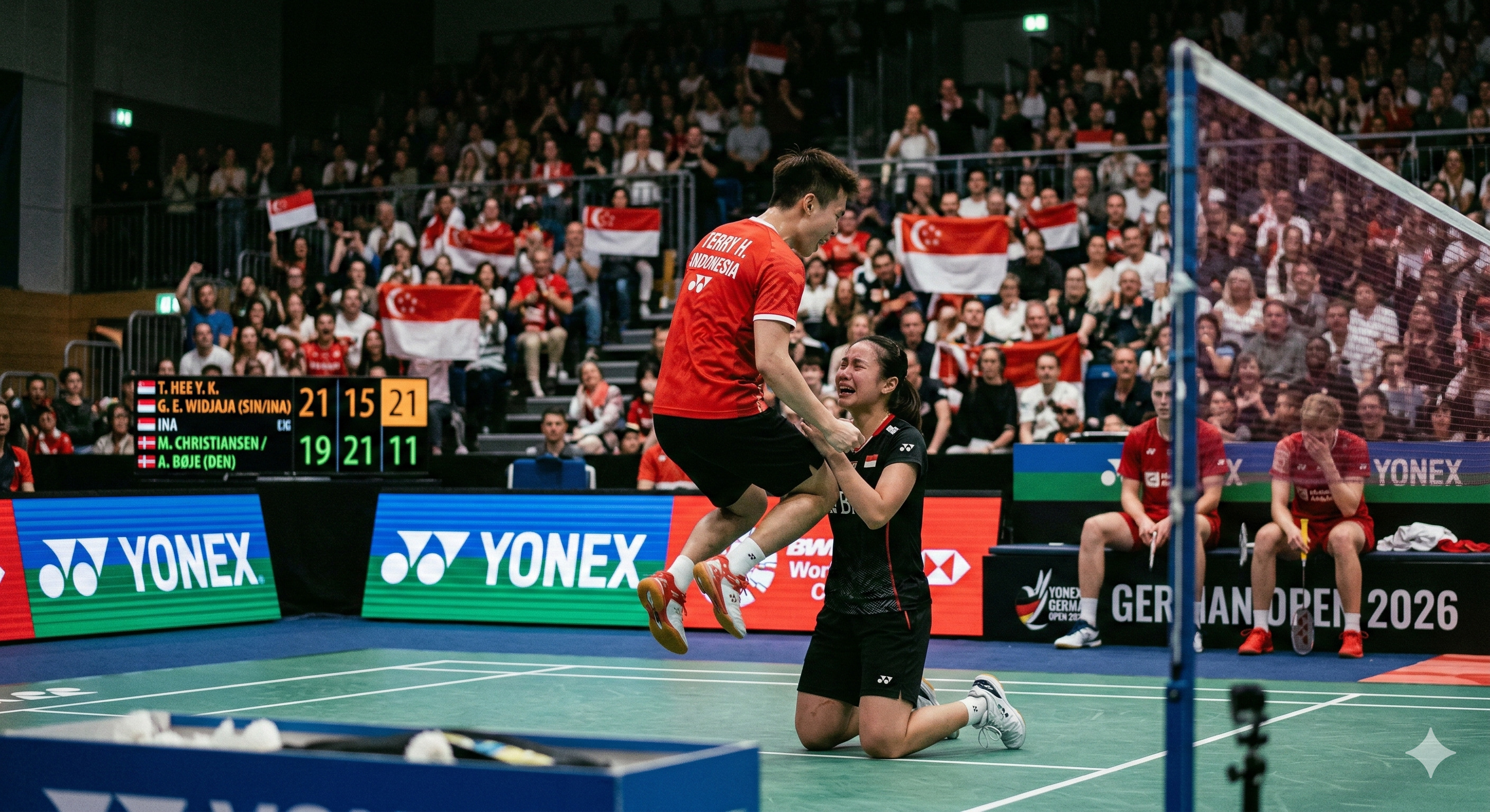 Kejutan Jerman Open 2026! Terry/Gloria tumbangkan unggulan Denmark, Amalia/Fadia melaju, sementara Aaron Chia/Soh Wooi Yik tersingkir tragis.