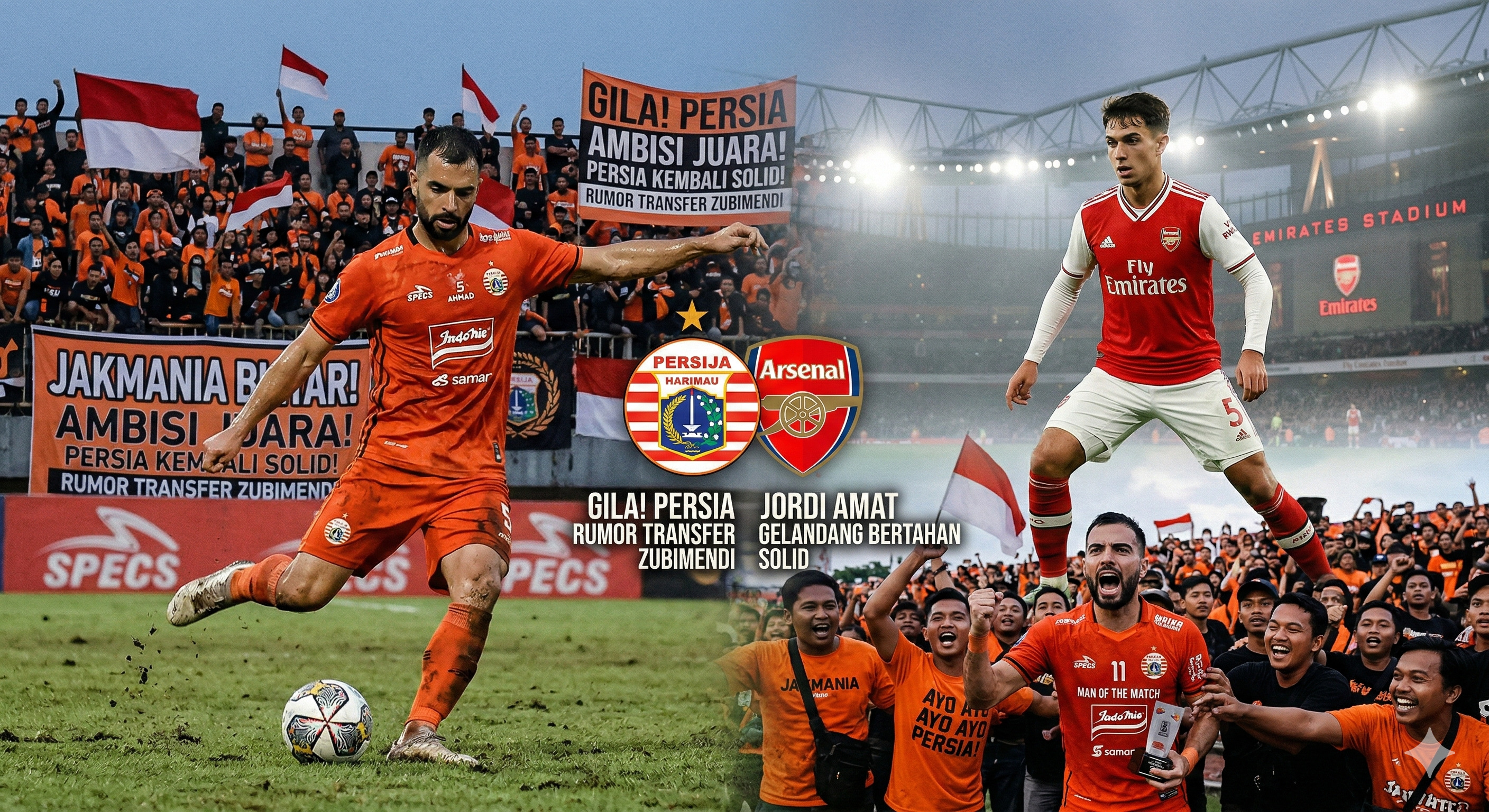 Persija Jakarta Rumor Transfer guncang Liga 1! Incar Zubimendi dari Arsenal &amp; transformasi Jordi Amat jadi gelandang bertahan. Macan Kemayor