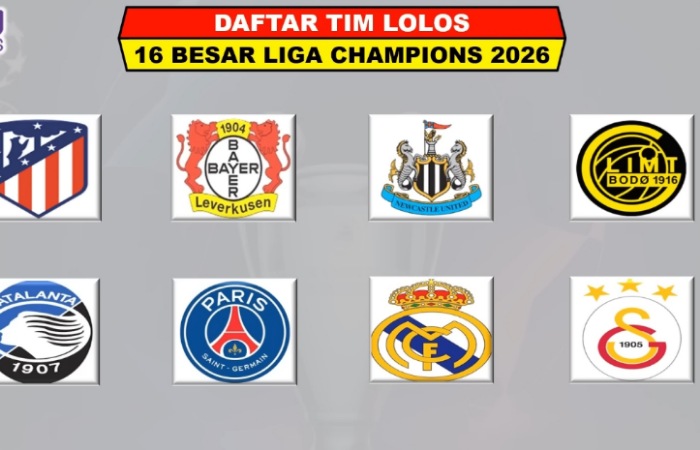 Drawing UCL 16 besar 2026 menghadirkan duel panas seperti Real Madrid vs Manchester City dan Arsenal vs Leverkusen.