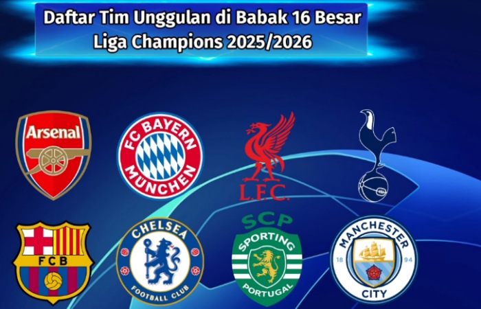 Drawing UCL 16 besar 2026 menghadirkan duel panas Real Madrid vs Manchester City hingga PSG vs Chelsea.