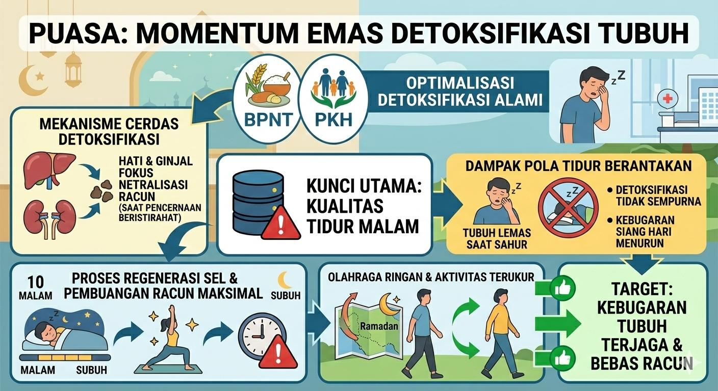 &lrm;Puasa Jadi Sarana Detoksifikasi Alami &lrm;Pakar Gizi Ungkap Pentingnya Kualitas Tidur Malam 