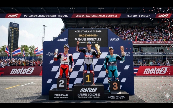 Hasil Moto2 Thailand 2026: Manuel Gonzalez Juara di Seri Pembuka, Klasemen Sementara dan Jadwal GP Brasil Bikin Deg-degan!