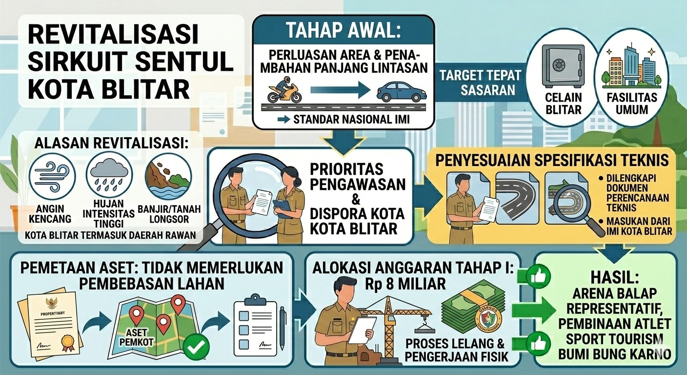 Tahun Ini Fokus Perpanjang Trek Balap Tahap Awal Revitalisasi Gelontor Rp 8 M 