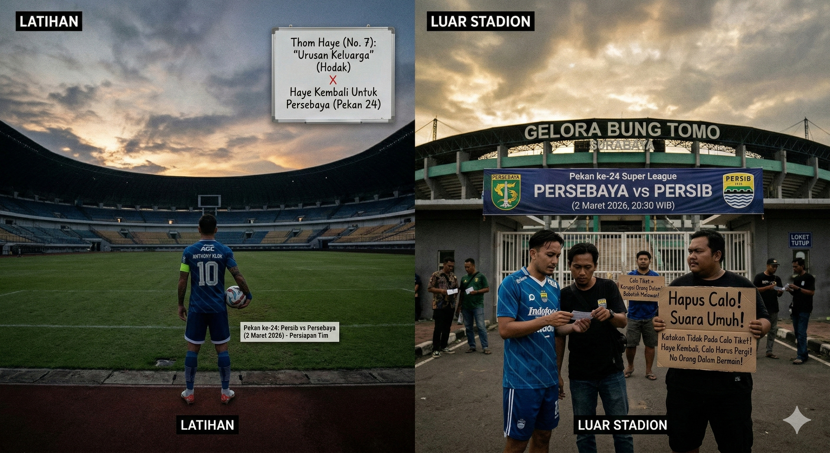 Teka-teki Thom Haye Persib terjawab! Bojan Hodak pastikan sang maestro siap tampil lawan Persebaya. Cek juga info calo tiket dan Timnas!
