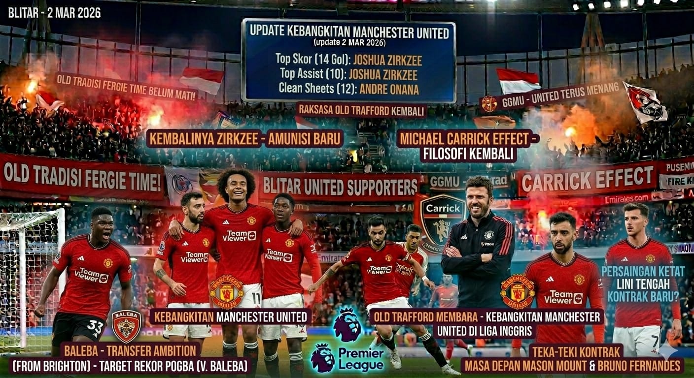 Kebangkitan Manchester United di Liga Inggris! Zirkzee kembali fit lawan Fulham, MU siap pecahkan rekor transfer demi Carlos Baleba. Simak kabar terbarunya!