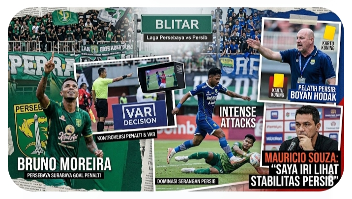 Drama Persebaya vs Persib Bandung, Gol Dianulir dan Penalti Kontroversial, Mauricio Souza Sampai Iri!