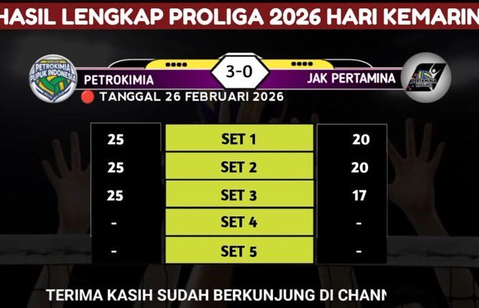 Peluang Jakarta Pertamina Enduro di Pertamina Enduro Proliga 2026 masih terbuka jelang Final Four meski kalah dari Petrokimia.