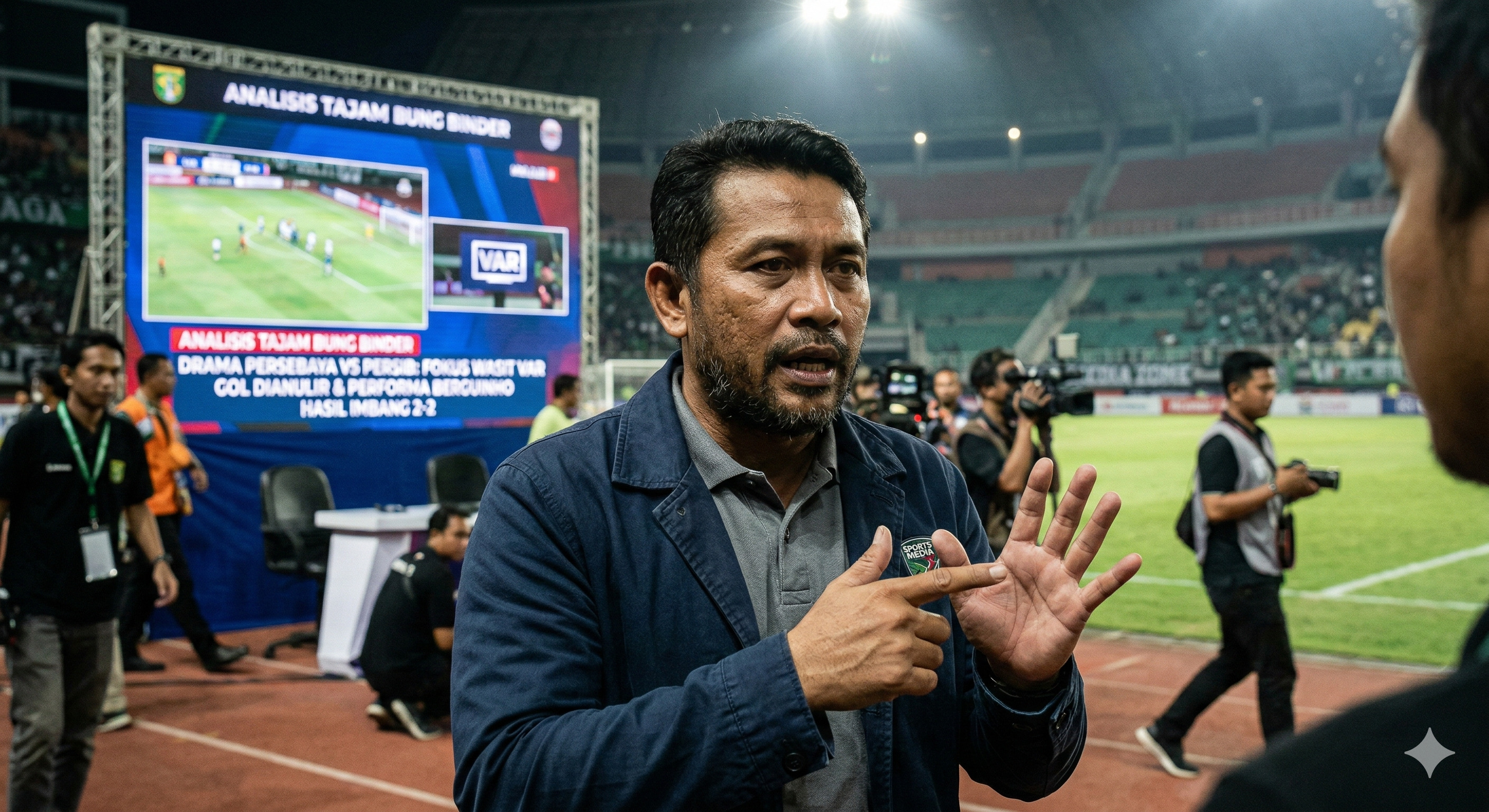 Analisis tajam Bung Binder soal drama Persebaya vs Persib: soroti wasit VAR, gol dianulir, dan performa apik Berguinho di laga imbang 2-2.