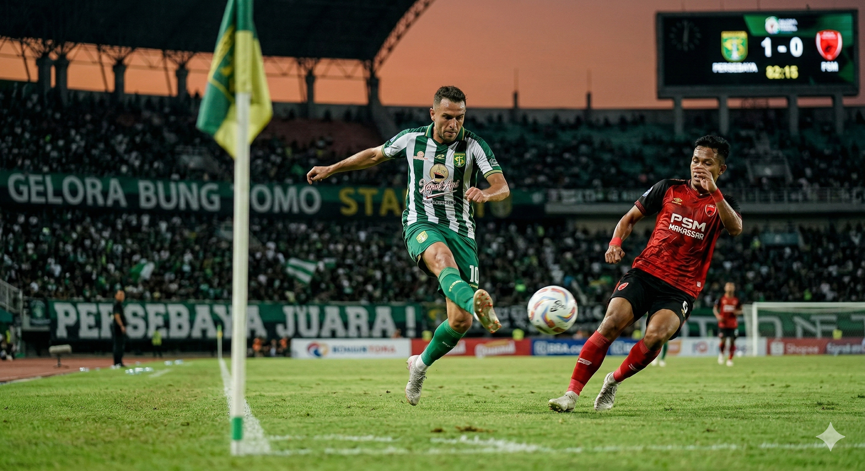 Cek hasil pertandingan Super League! Persija menang dramatis, Persebaya bungkam PSM. Simak juga preview Persib vs Madura United malam ini!
