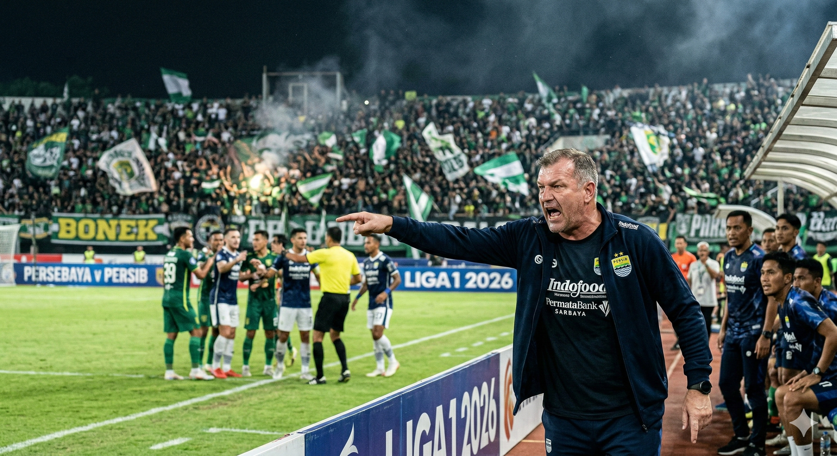 Hasil Persebaya vs Persib Bandung berakhir dramatis! Bojan Hodak murka pada wasit, namun Bung Binder puji taktik Maung Bandung yang kokoh.