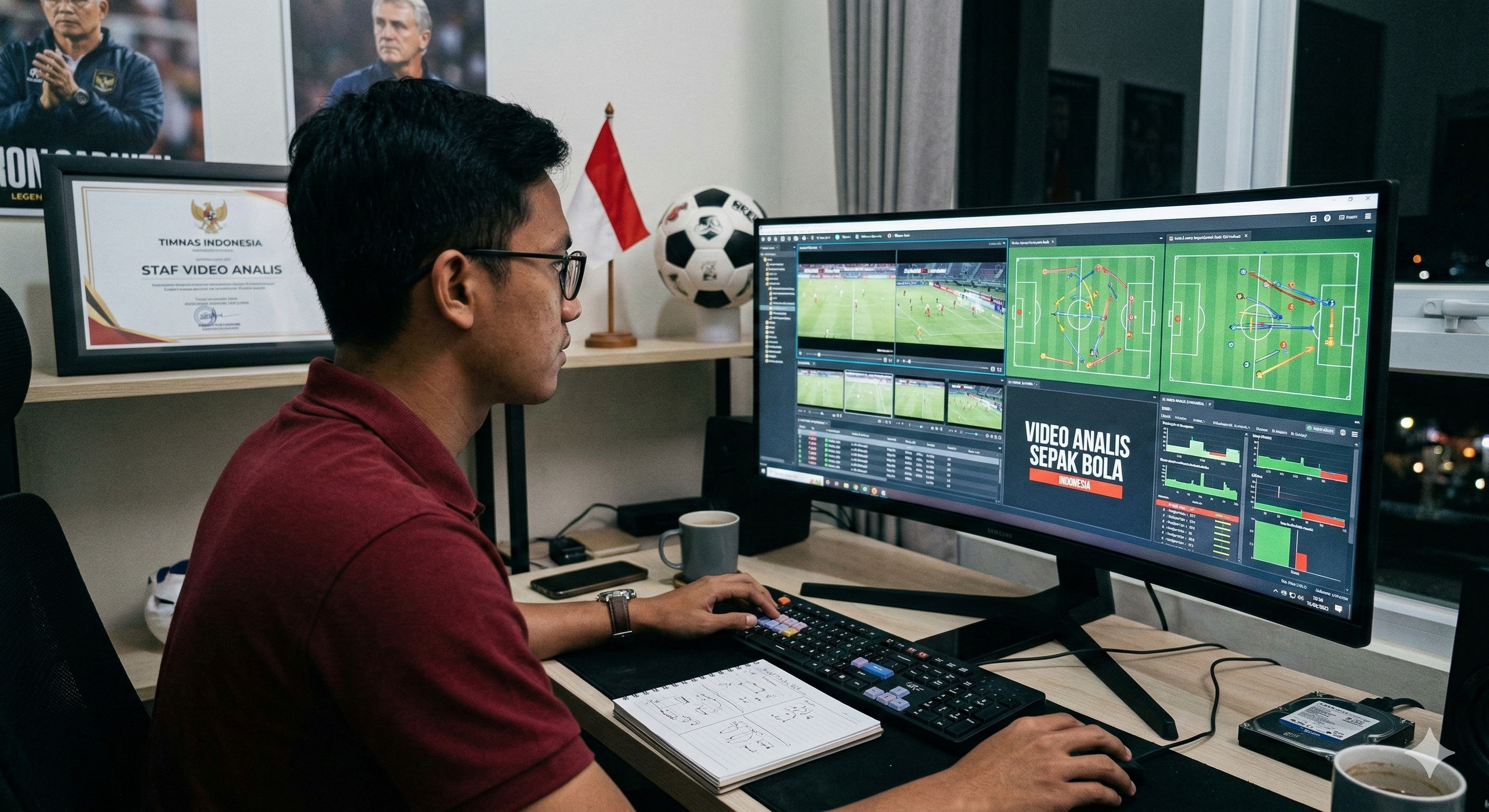 Ingin masuk Timnas? Simak cara menjadi video analis sepak bola dari nol secara otodidak. Bedah taktik, bangun portofolio, dan raih karier!