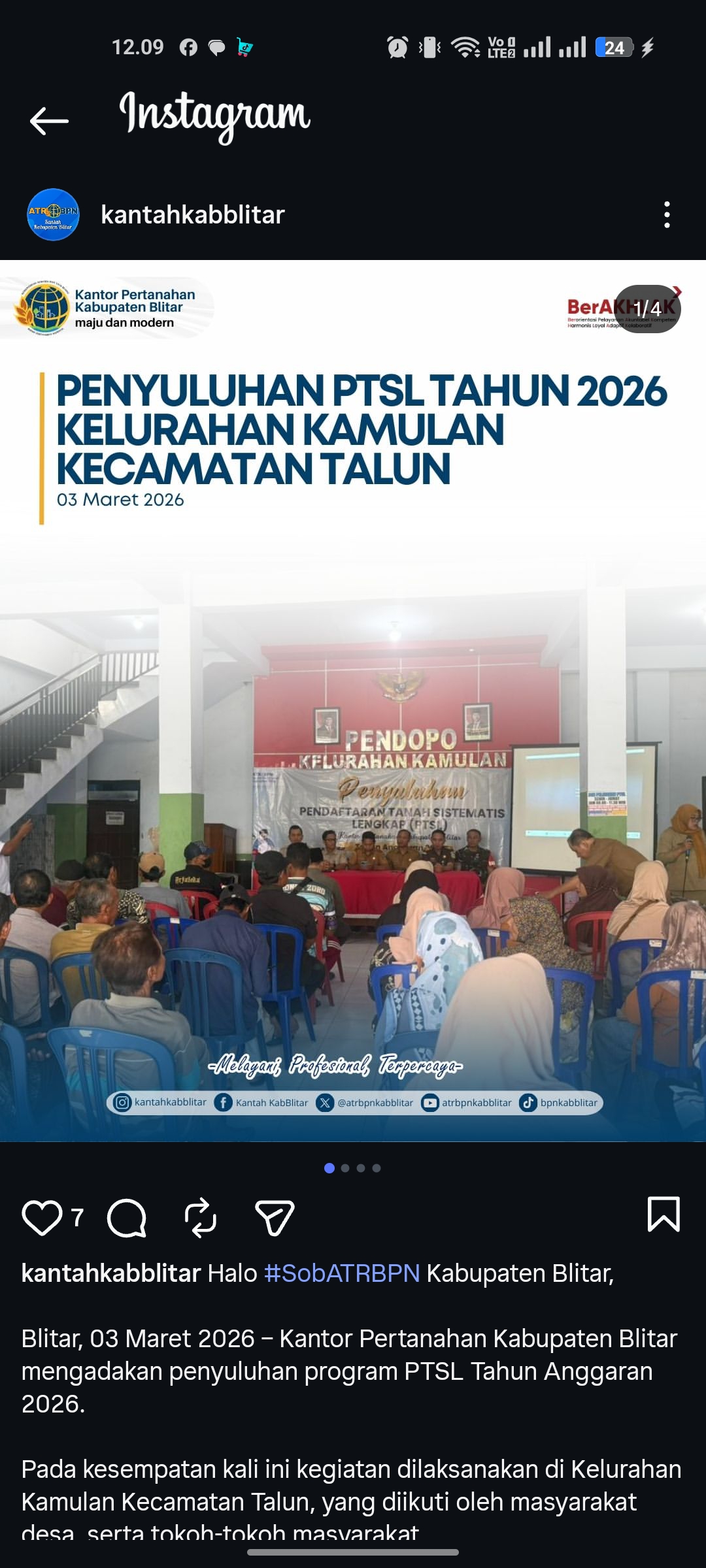 Penyuluhan PTSL Kelurahan Kamulan Talun