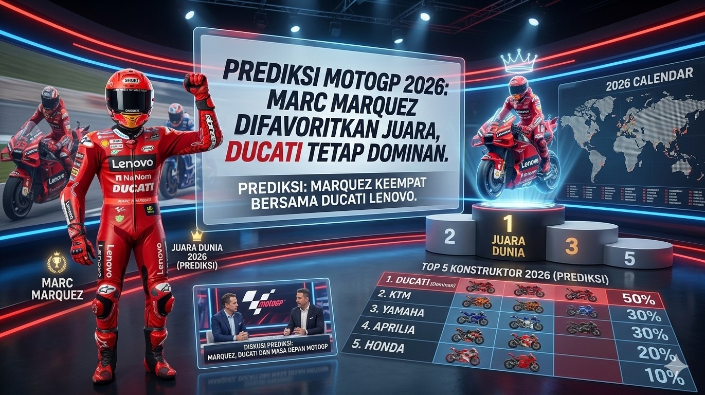 Prediksi MotoGP 2026: Marc Marquez Difavoritkan Juara, Ducati Tetap Dominan