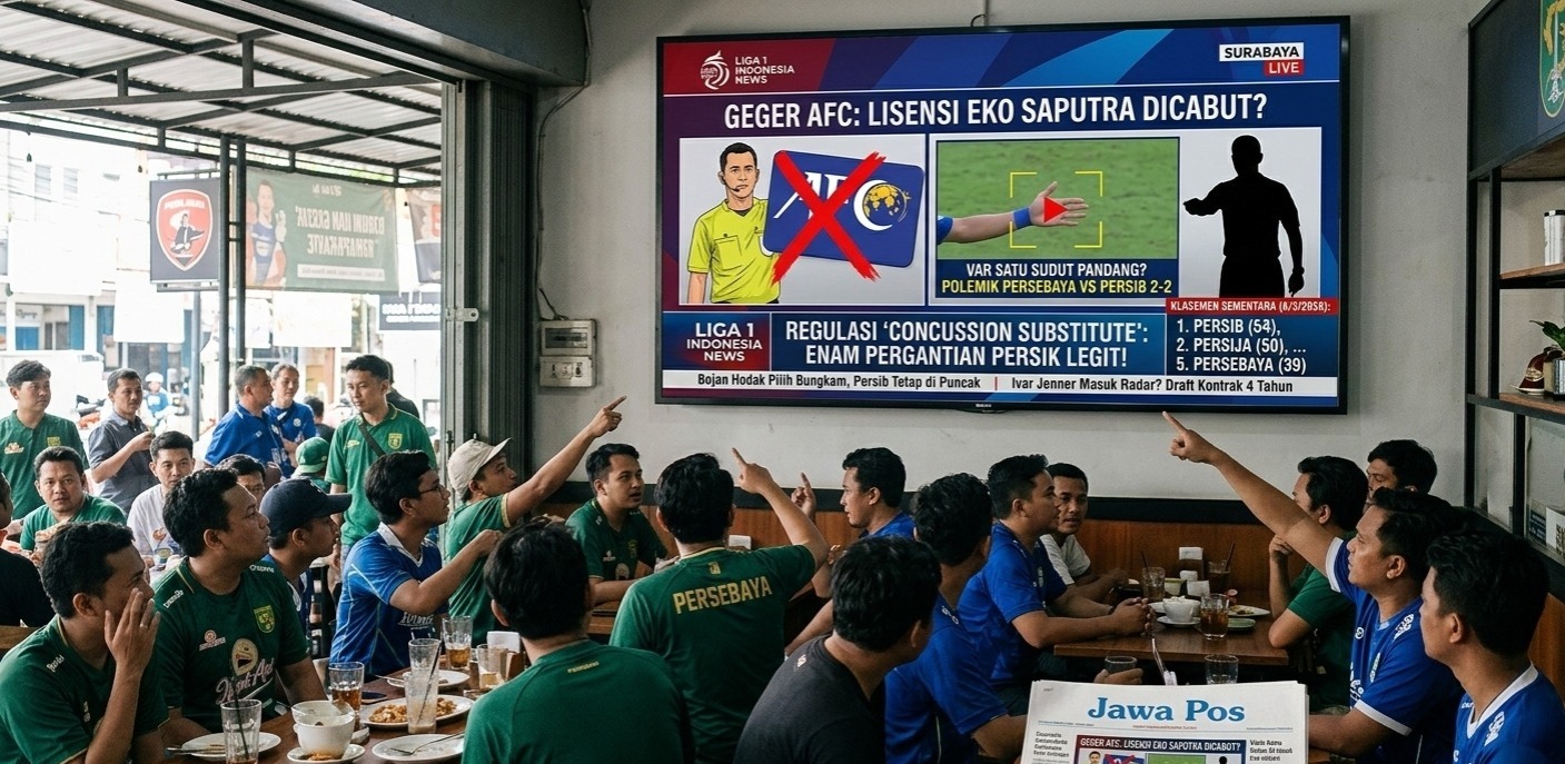 Update panas Liga 1 2026: Isu sanksi AFC untuk wasit Eko Saputra, penjelasan aturan pergantian 6 pemain, hingga rumor transfer Ivar Jenner ke Persib Bandung!