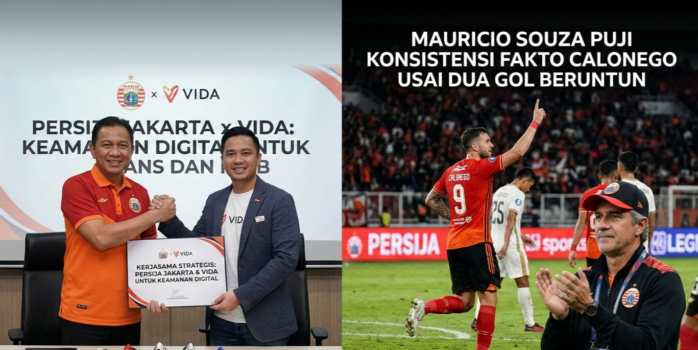 Persija Jakarta Gandeng VIDA untuk Keamanan Digital, Mauricio Souza Puji Konsistensi Fabio Calonego Usai Dua Gol Beruntun