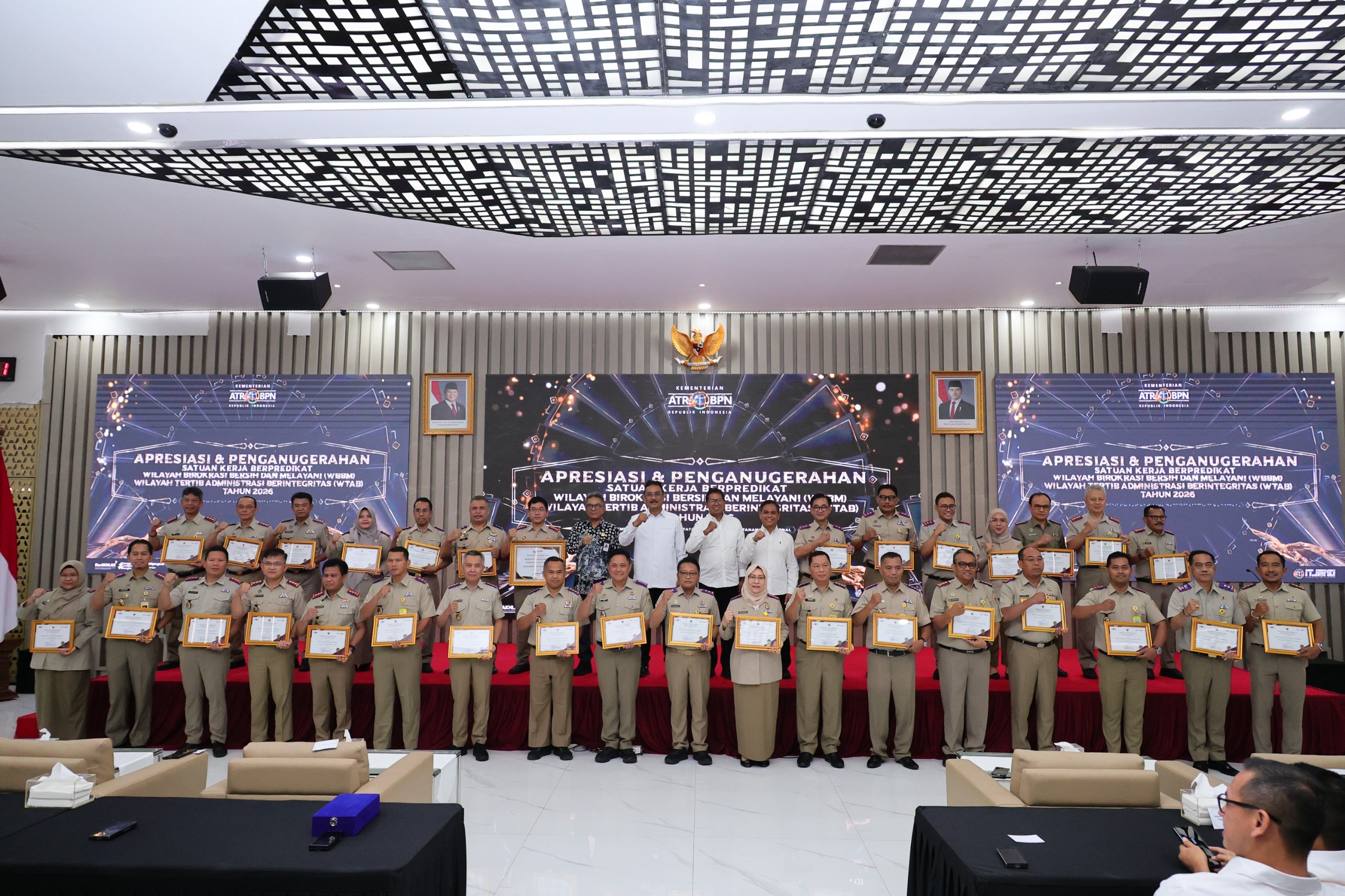 Satker Kementerian ATR/BPN Raih 1 Predikat WBBM dan 31 WTAB Tahun 2026, Bukti Komitmen Perbaikan Layanan