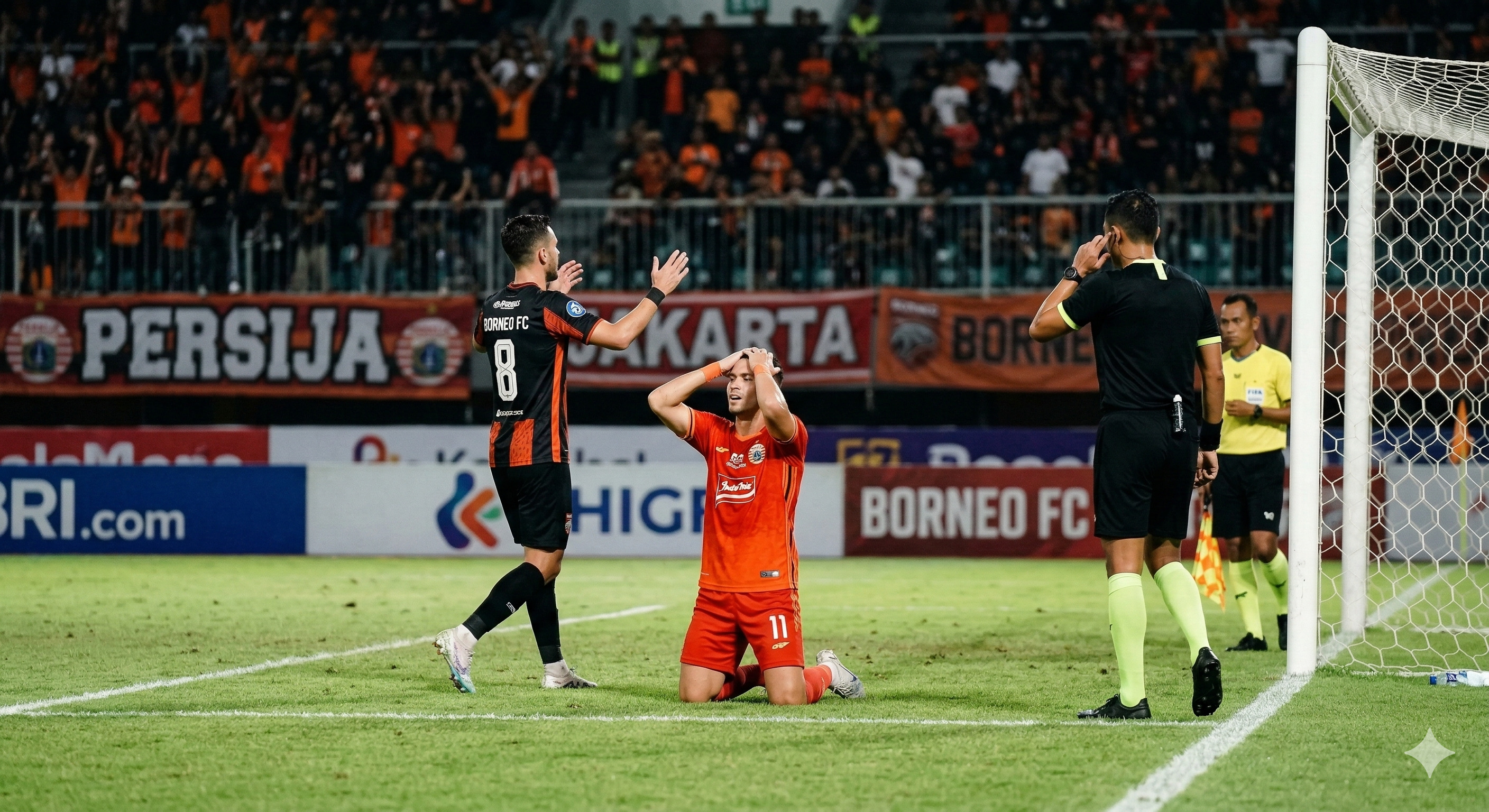 Persija Jakarta vs Borneo FC berakhir dramatis. Redaktur Jawa Pos ulas blunder lini belakang hingga urgensi teknologi Goal Line di Liga 1.