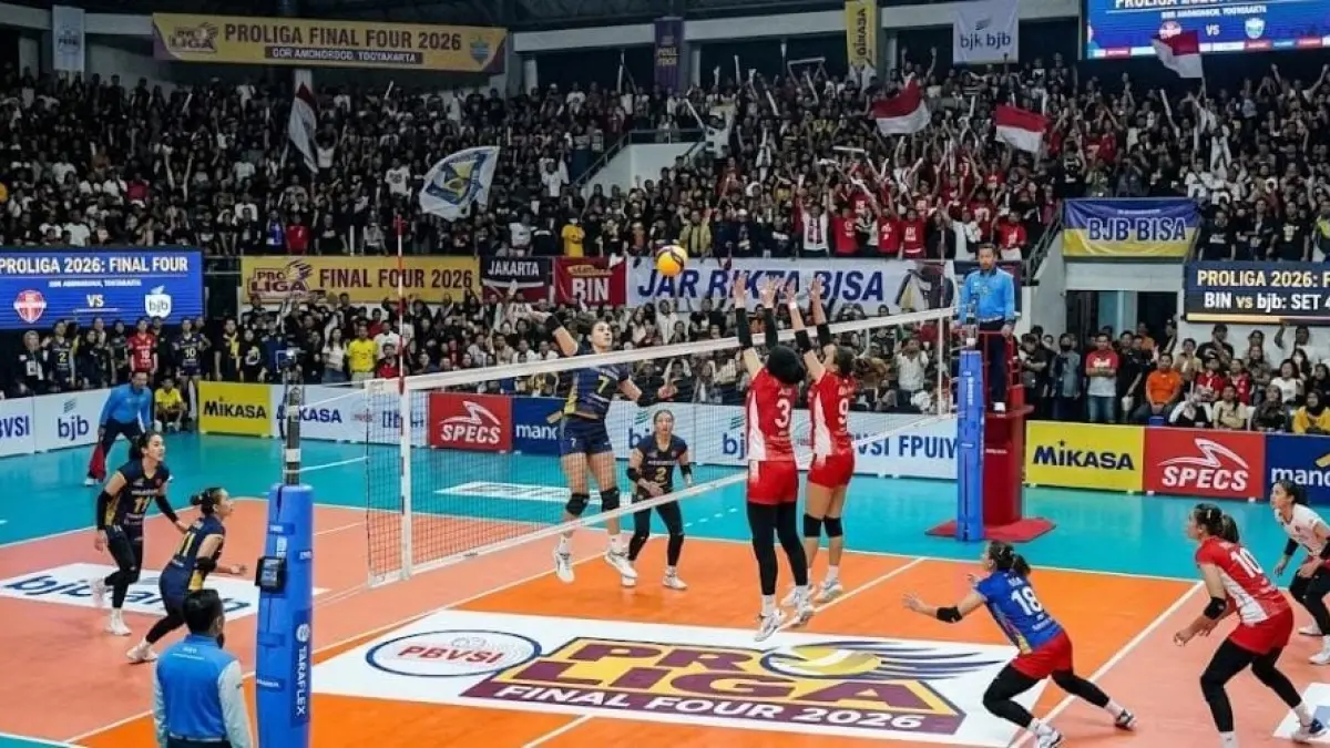 Jadwal Jakarta Pertamina Enduro di Final Four Proliga 2026 lengkap dengan daftar pemain dan klasemen sektor putri.