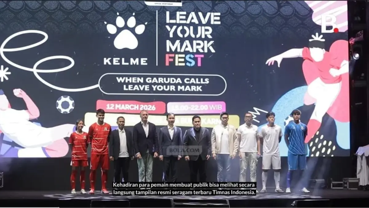 Jersey baru Timnas Indonesia 2026 resmi diluncurkan di GBK. Desainnya terinspirasi batik parang dan jersey legendaris Garuda 1999.