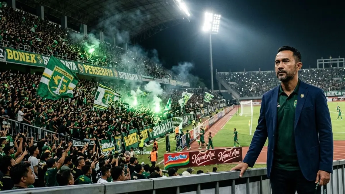 Azrul Ananda ungkap rencana besar Persebaya: target juara, pembinaan pemain muda, hingga rencana IPO sebelum usia klub 100 tahun.