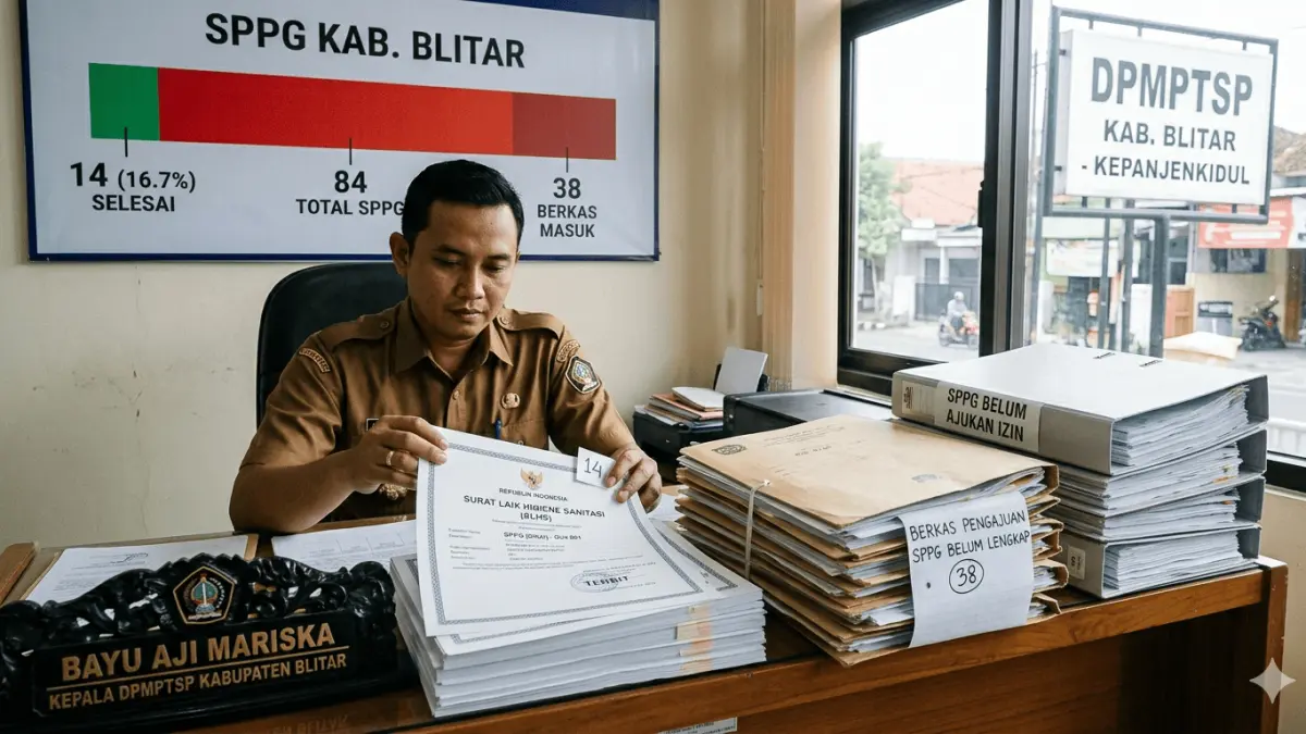Baru 16,7 Persen SPPG Kantongi SLHS
DPMPTSP Dorong Pengelola Segera Urus Izin
Banyak yang Belum Ajukan Sama Sekali


