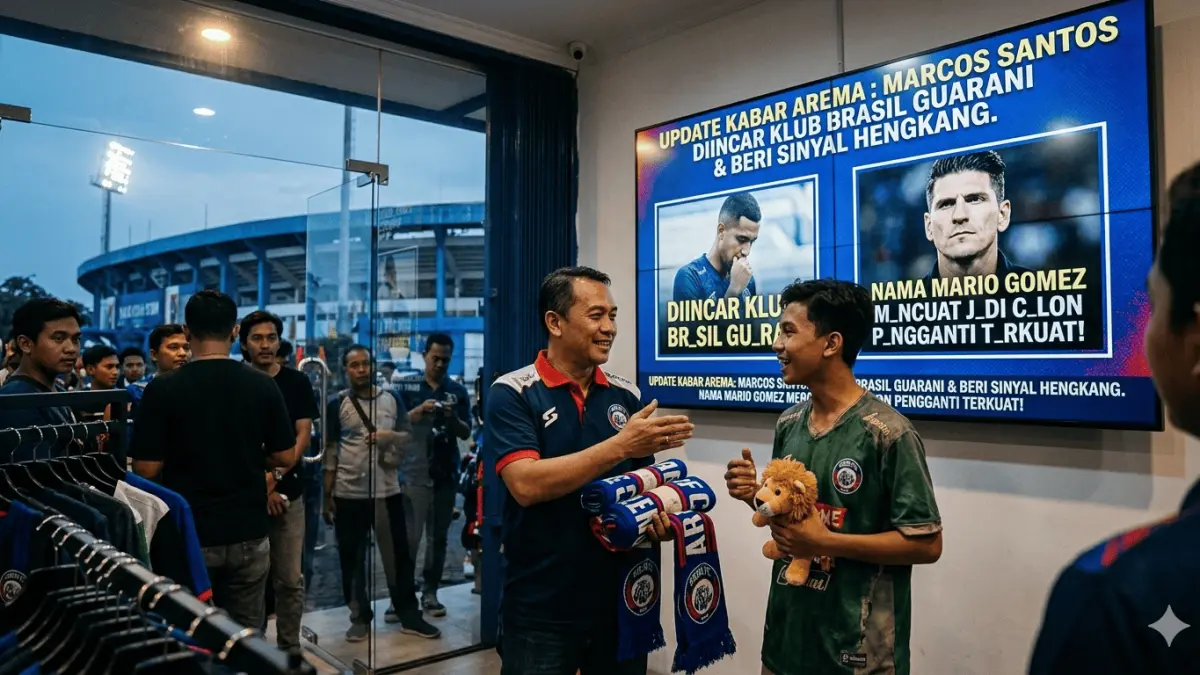 Kabar Arema hari ini: Marcos Santos kecewa wasit dan potensi pulang ke Brasil. Arema FC bidik Mario Gomez untuk musim depan? Cek infonya!