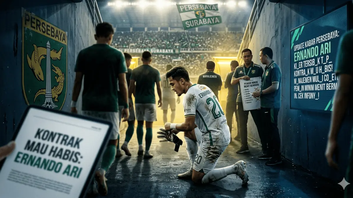 Kabar Persebaya gawat! Kontrak Ernando Ari segera habis Mei 2026. Simak evaluasi besar Tavares dan kembalinya Rian Irianto ke skuad Bajol Ijo.