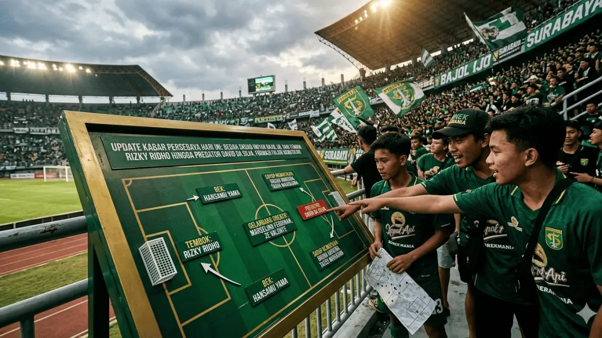 Ngeri! Simak kabar Persebaya tentang formasi Dream Team andai David da Silva, Marselino, hingga Rizky Ridho tetap di Bajul Ijo. Skuad juara!