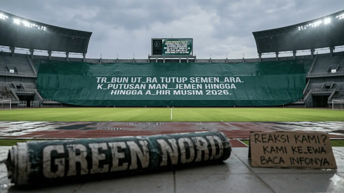 Update kabar Persebaya: Bajul Ijo jadi satu-satunya harapan Jatim di papan atas. Simak juga sikap Green Nord 27 soal penutupan Tribun Utara GBT.