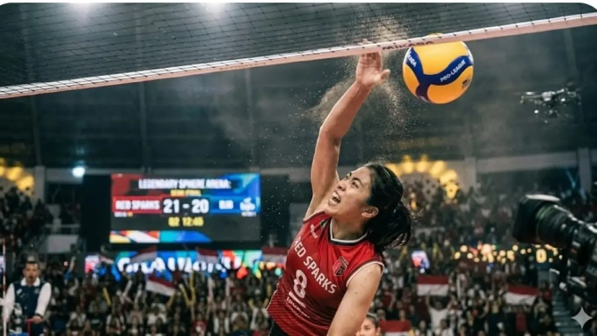 Viral Megawati Hangestri Headshot di Liga Voli Korea, Spike Super Keras Megatron Bikin Banyak Pemain Lawan Jadi Korban