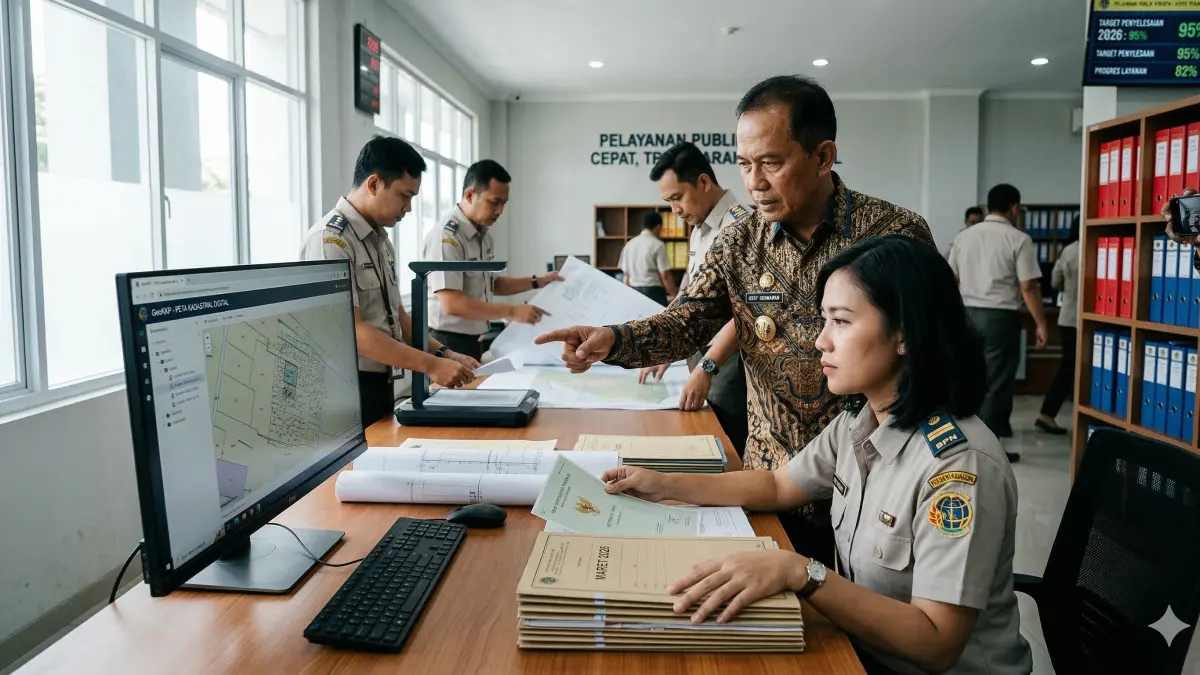 Wamen Ossy percepat layanan pertanahan Maret 2026. Fokus tuntaskan berkas pengukuran dan sertipikat tanah. Simak info selengkapnya di sini!