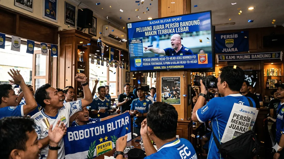Analisis Peluang Juara Persib Bandung 2026: Unggul head to head dan statistik pertahanan terbaik. Borneo FC & Persija makin sulit mengejar. Cek ulasannya!